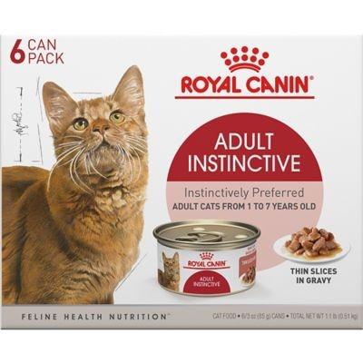 Royal Canin Feline Health Nutrition Adult Instinctive Thin Slices in Gravy Canned Cat Food Supply