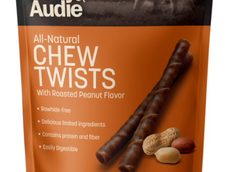 Andy & Audie All Natural Chew Twists with Roasted Peanut Flavor Dog Treats Sale