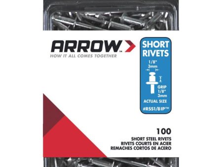 Arrow 1 8 In. x 1 8 In. Steel IP Rivet (100 Count) Supply