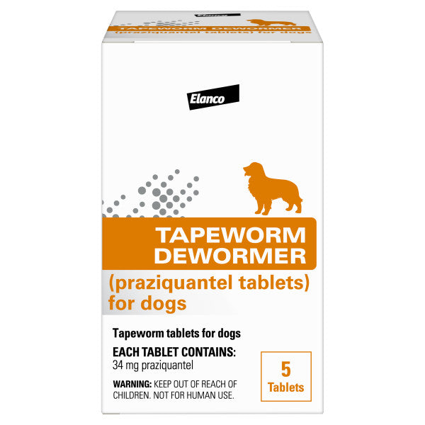 Elanco Tapeworm Dewormer (praziquantel tablets) for Dogs Cheap