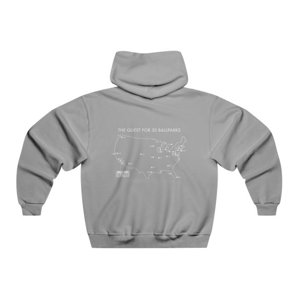 The Quest for 30 Ballparks Hoodie (Check Off Your Ballpark Progress) | At The Ballpark Apparel Discount