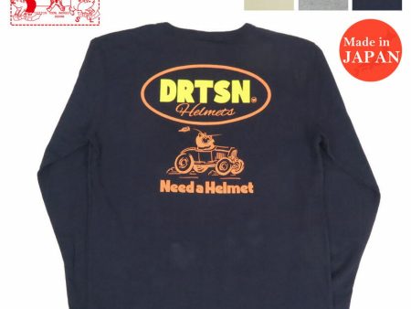 ダルチザン ステュディオ・ダ・ルチザン STUDIO D ARTISAN 長袖 プリント Tシャツ  Need a Helmet  8150B【2024-25年秋冬新作】 Online now