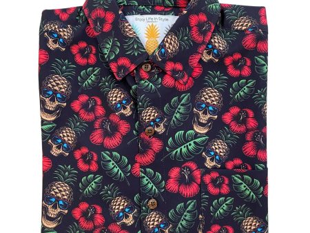 Super Stretch - Pirate Pineapple Hawaiian Shirt Fashion