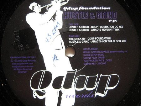 Qdup Foundation - Hustle & Grind E.P. (12 , EP, Promo) (Near Mint (NM or M-)) Online Sale