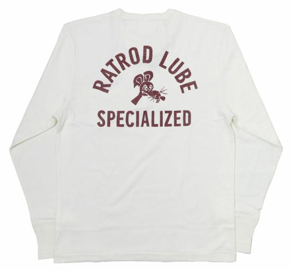 WEIRDO ウィアード 長袖 ヘンリーネック Tシャツ 胸ポケット 天竺生地 ”RATROD LUBE” GLAD HAND グラッドハンド WRD-24-AW-14【2024-25年秋冬新作】 Discount