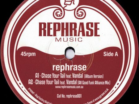 Rephrase - Chase Your Tail (12 ) (Very Good Plus (VG+)) on Sale