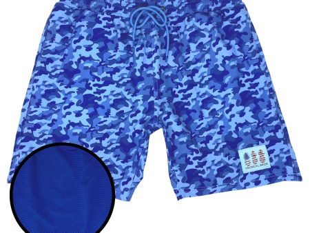 Blue Camo Swimsuit Shorts For Sale