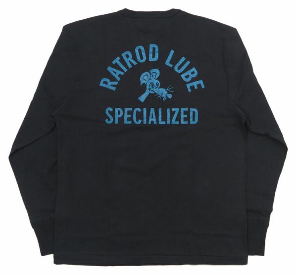 WEIRDO ウィアード 長袖 ヘンリーネック Tシャツ 胸ポケット 天竺生地 ”RATROD LUBE” GLAD HAND グラッドハンド WRD-24-AW-14【2024-25年秋冬新作】 Discount