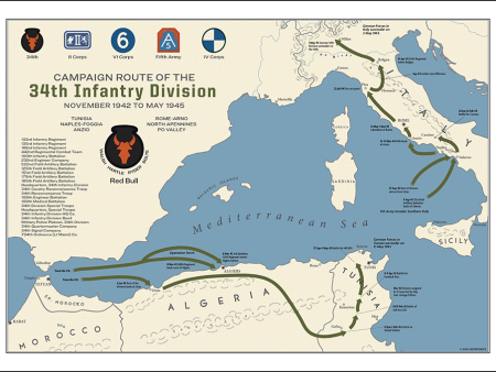 34th Infantry Division Campaign Map on Sale