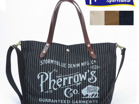 フェローズ Pherrow s トートバッグ 2WAY TOTE BAG ウォバッシュストライプ PSBG1【2024-25年秋冬新作】 Cheap