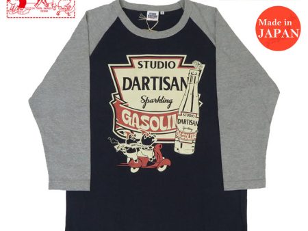 ダルチザン ステュディオ・ダ・ルチザン STUDIO D ARTISAN 7分袖 ラウンドカット ラグランスリーブ プリント Tシャツ「Sparkling Gasoline」8151A【2024-25年秋冬新作】 Hot on Sale