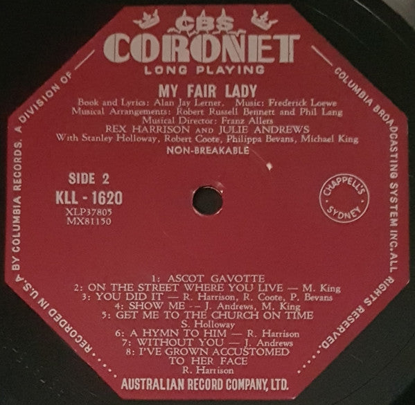 Rex Harrison, Julie Andrews - My Fair Lady (LP, Album, Mono, RE) (Very Good (VG)) Online Sale