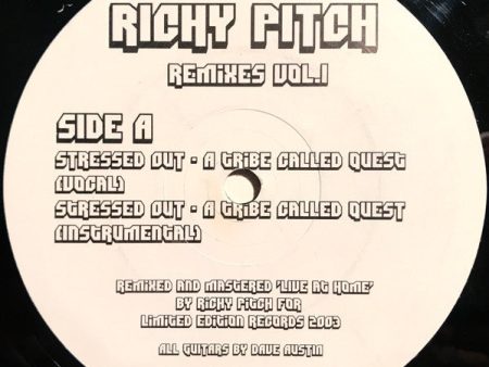 Richy Pitch - Richy Pitch (Remixes Vol. 1) (12 ) (Very Good Plus (VG+)) Supply