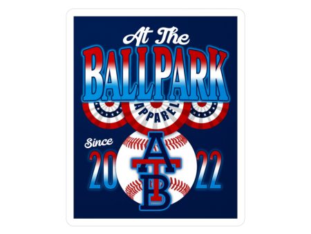 Vintage Stars and Stripes Sticker | At The Ballpark Apparel Online