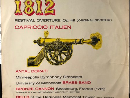 Pyotr Ilyich Tchaikovsky   Antal Dorati, Minneapolis Symphony Orchestra, University Of Minnesota Brass Band, Deems Taylor - 1812 Festival Overture, Op. 49 (Original Scoring)   Capriccio Italian (LP, Mono) (Very Good (VG)) Cheap