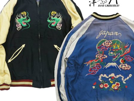 テーラー東洋 テイラー東洋 Tailor Toyo リバーシブル サテン スカジャン エイジング加工モデル EAGLE & DRAGON × GREEN DRAGON ジャケット TT15545 【2024-25年秋冬新作】 Fashion